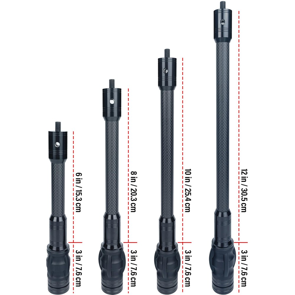 Carbon Archery Bow Stabilizer Single Side Adjustable V-Bar Mount Quick Disconnec