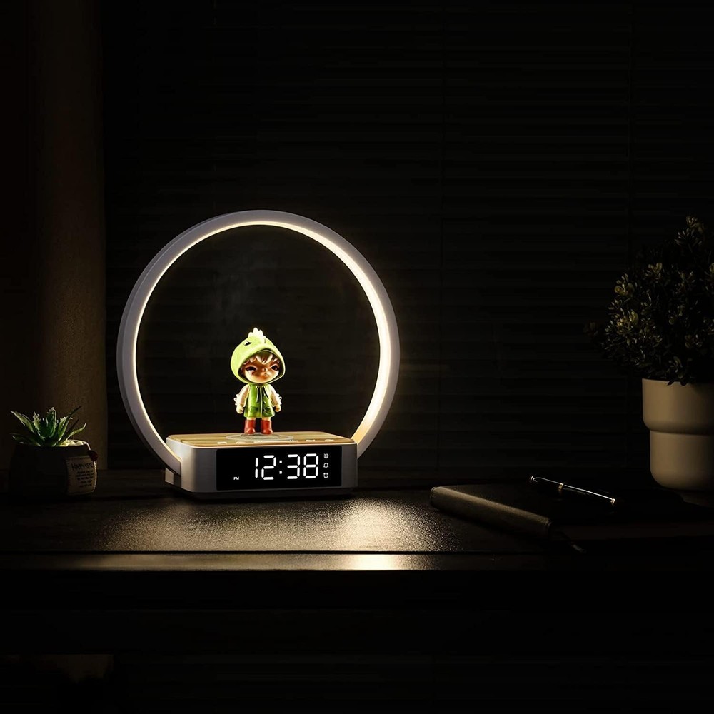 Dimmable Touch Lamp with Sunrise Wake-up Light and Fast Wireless Charging