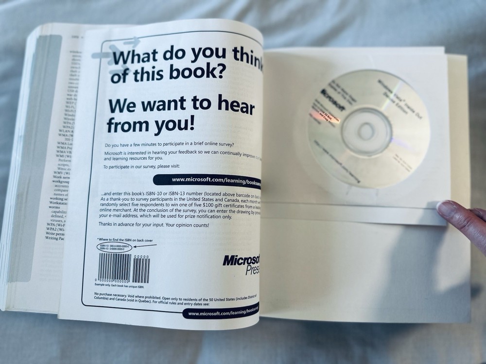 Windows Vista INSIDE OUT BOOK + CD ~ DELUXE EDITION Microsoft Network Media