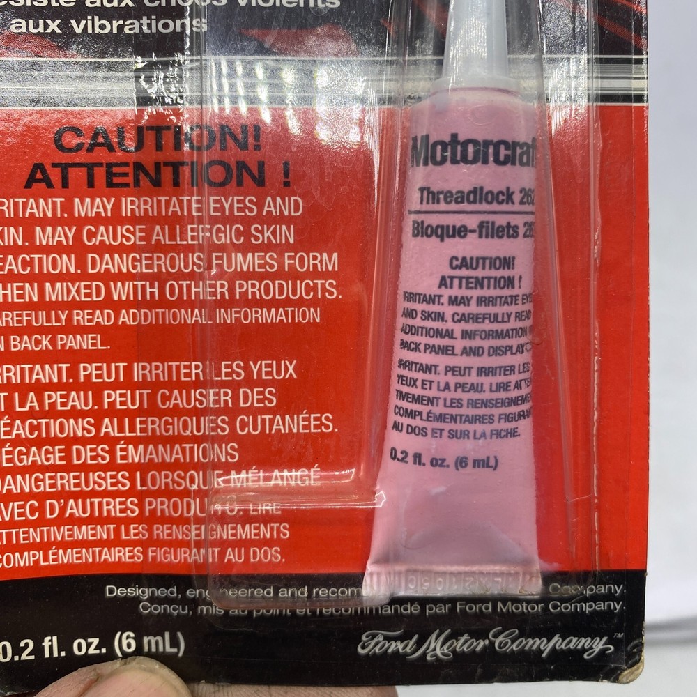 MOTORCRAFT THREADLOCK 262 - HIGH STRENGTH RED-0.2 OZ TA26 ⭐