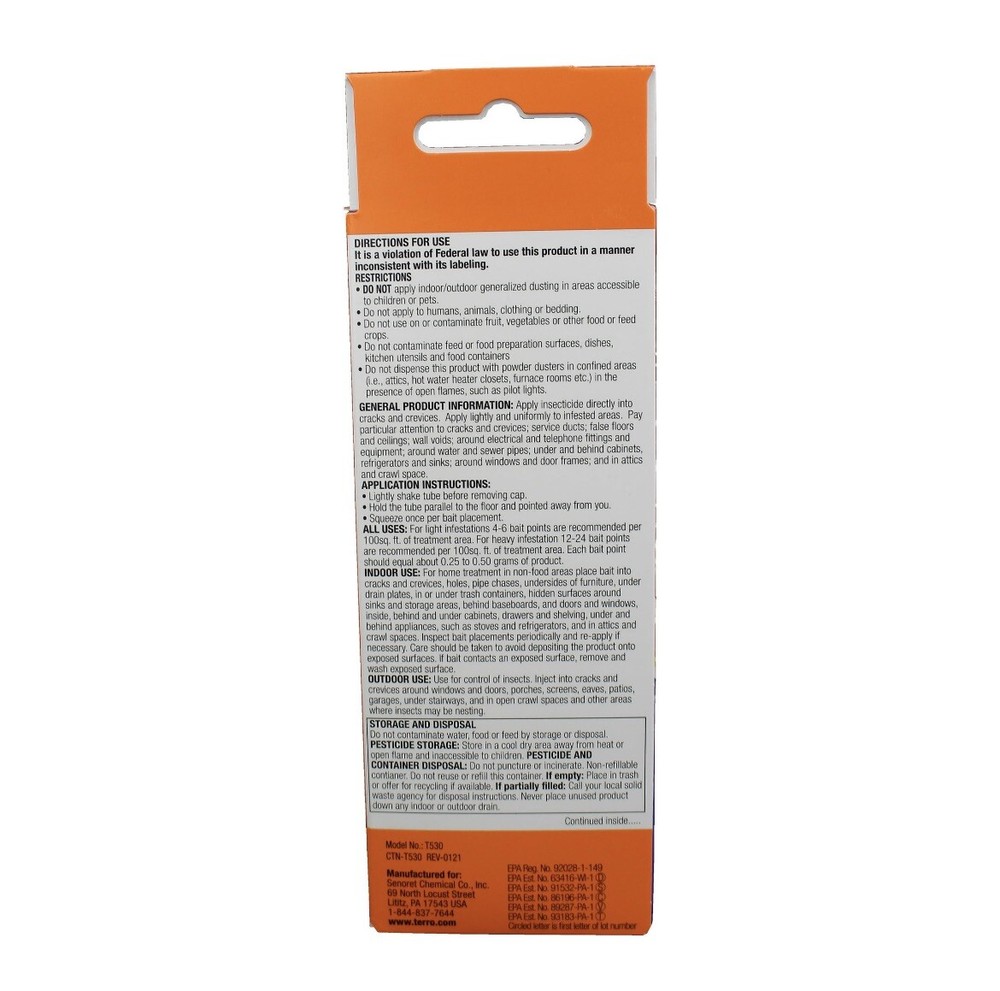 TERRO Roach Bait Powder + Applicator Kills Cockroach Ants Earwigs Silverfish