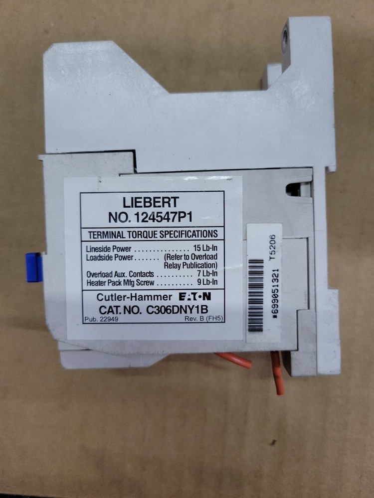 Liebert 124547P1 - Overload Relay