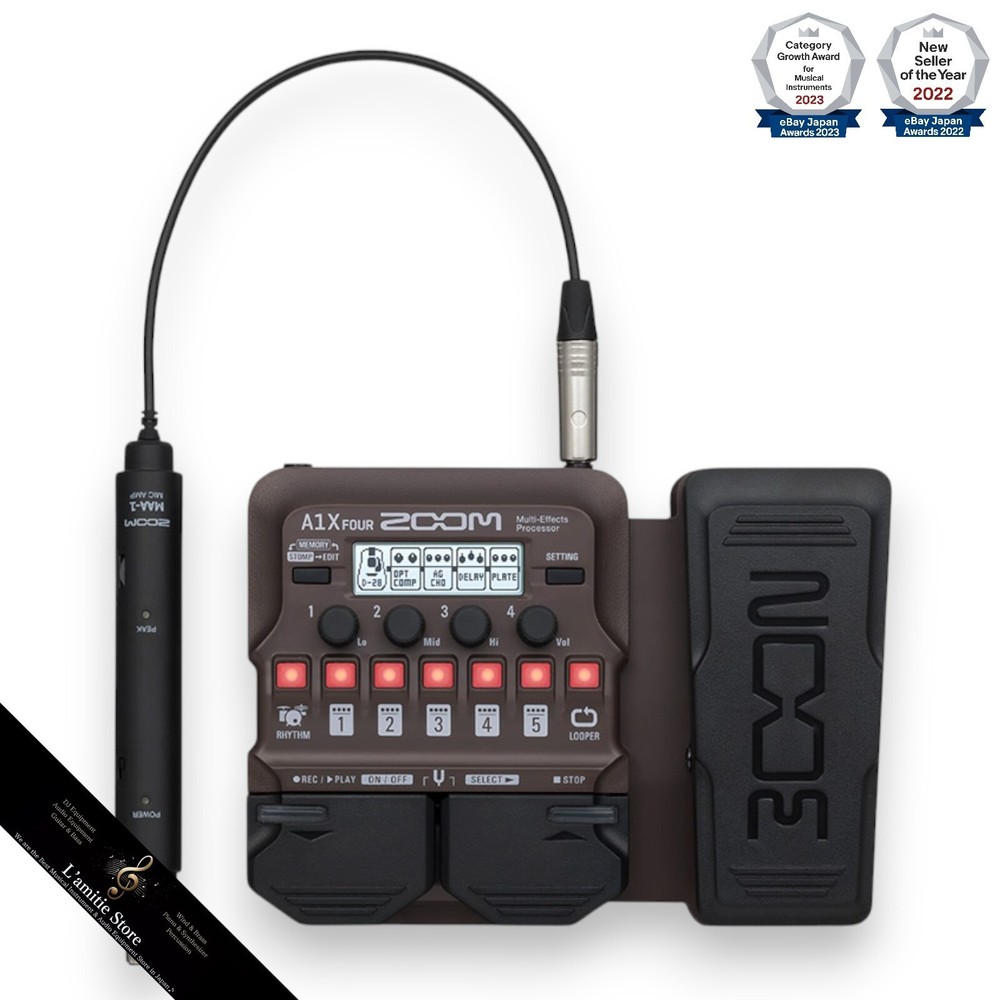 ZOOM A1X FOUR Multi-Effects Processor for Acoustic Processor with pedals JP New