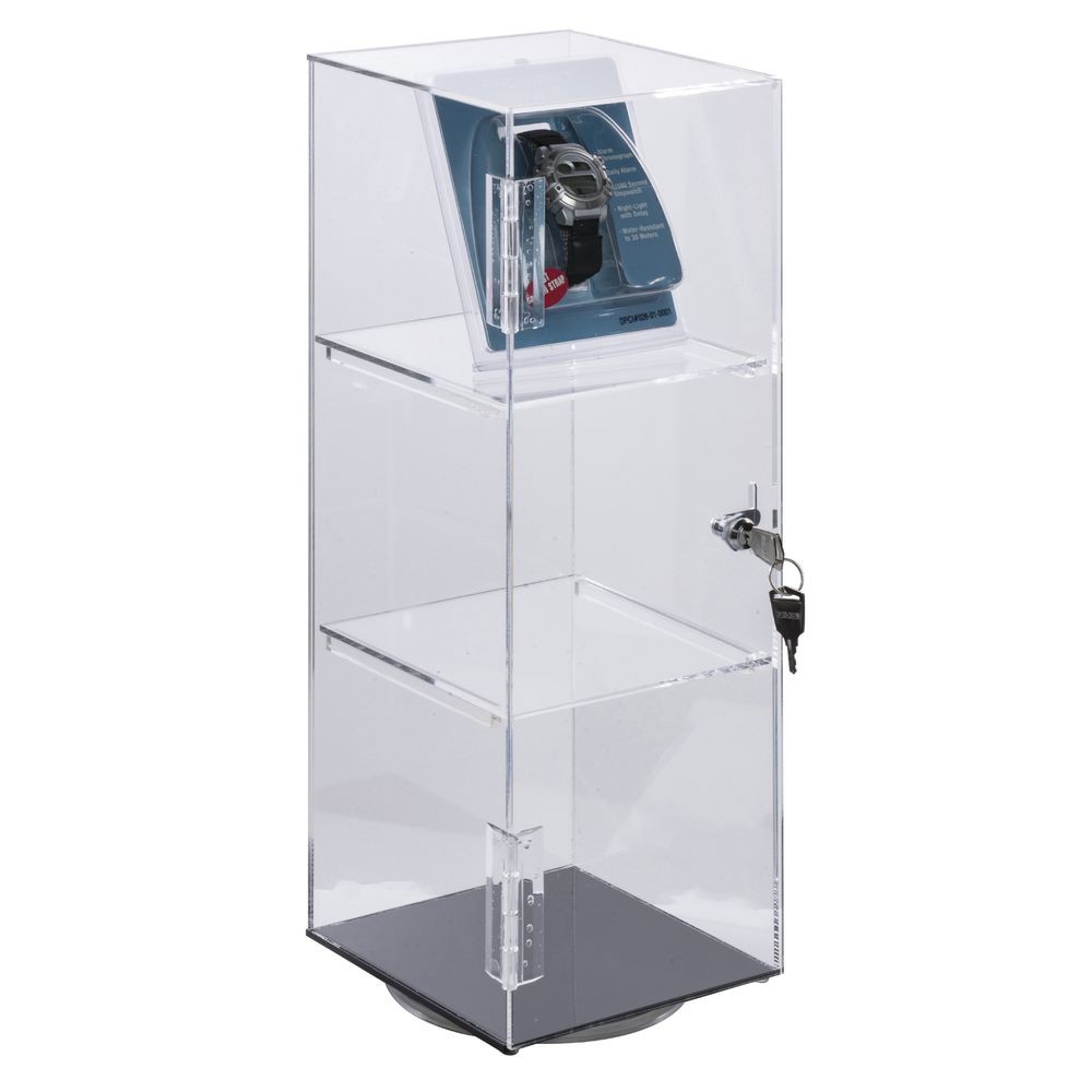 Rotating Clear Acrylic Showcase with Lock