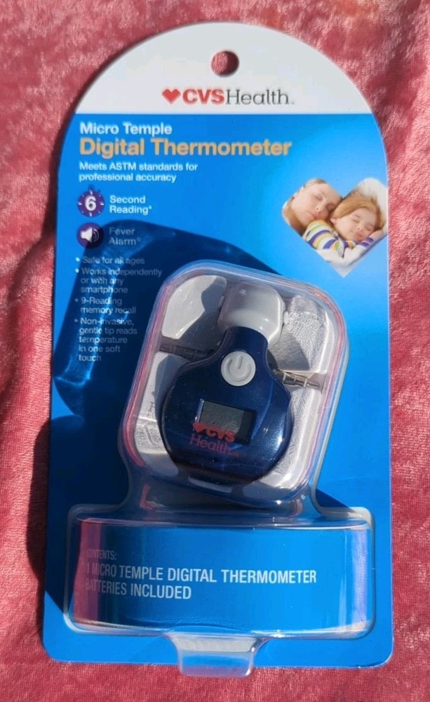 CVS Micro Temple Digital Thermometer with 6 second reading Great Gift New SEALED