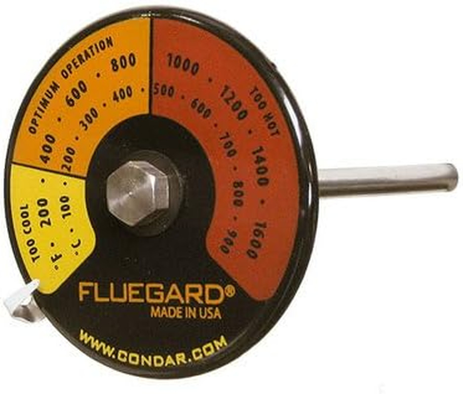 Fluegard™ Thermometer (3-39). Most Precise Readings for Double Wall Pipe. Durabl