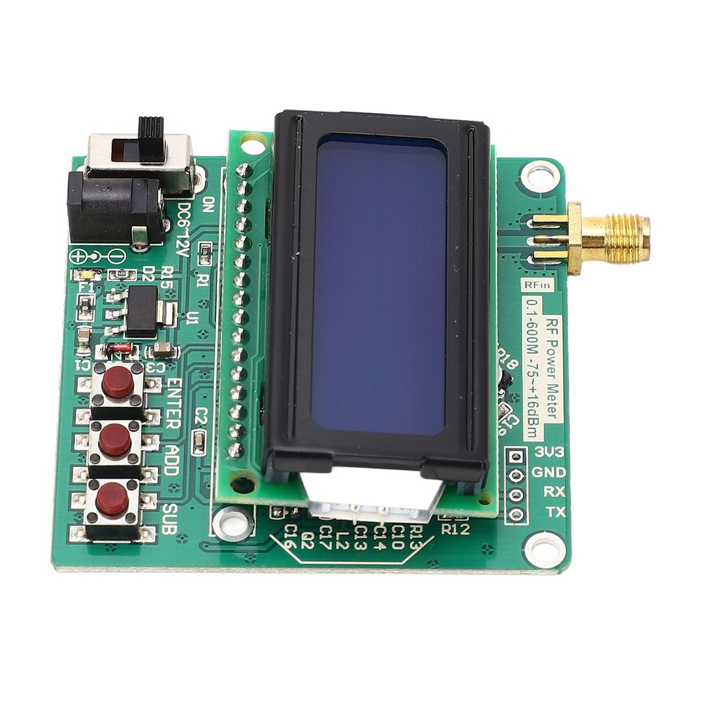 RF Power Meter Digital Display Settable Power Attenuation Logarithmic Detector ˇ