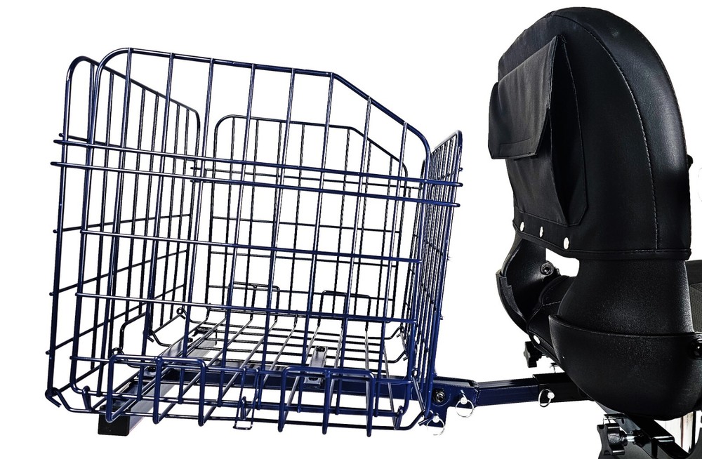 Foldable Folding Scooter Rear Basket for Pride Mobility Scooters: BLUE