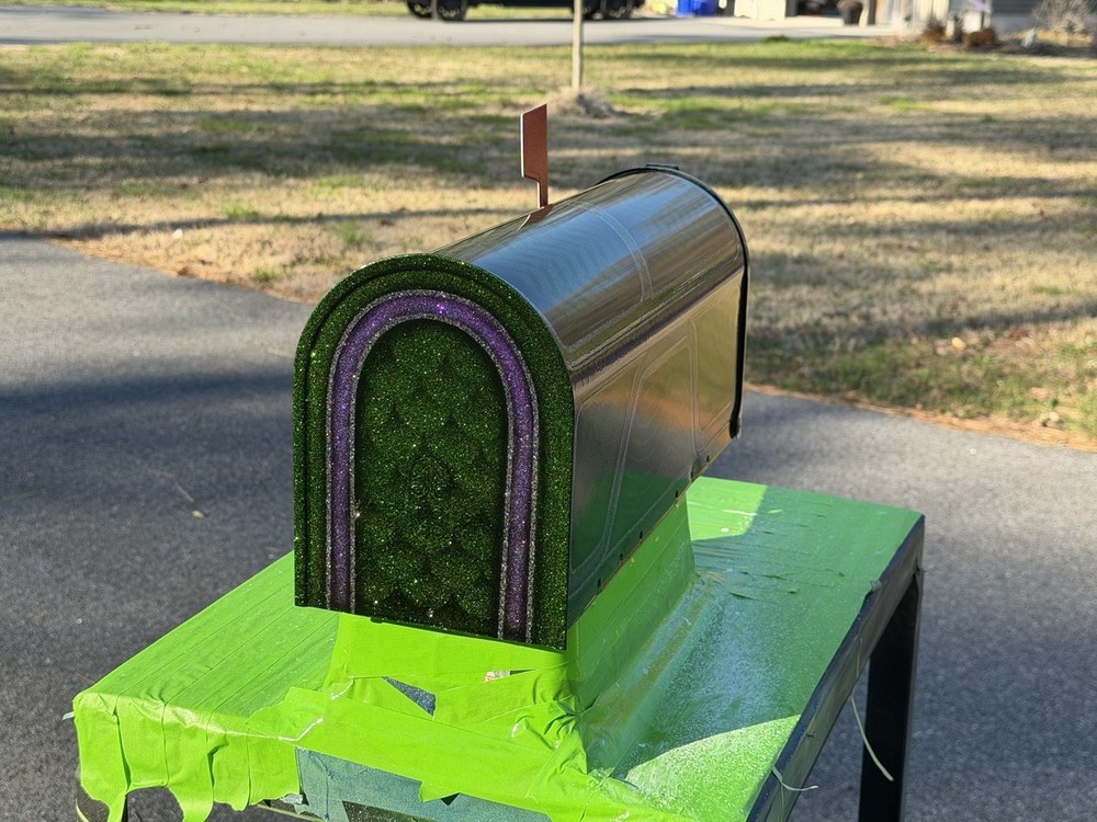 Custom green candy mailbox