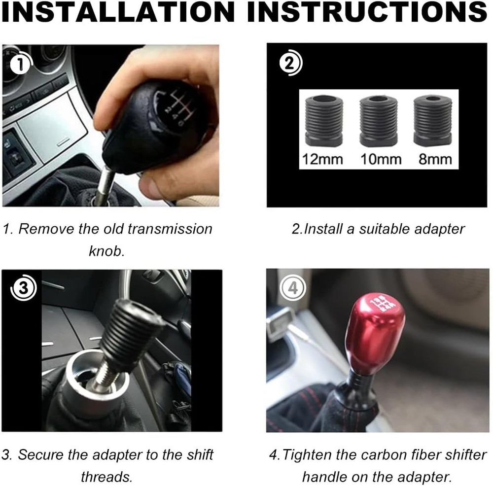 Gear Shift Knobs, 5 Speed Manual Transmission Stick Shift Knob, Color: Silver