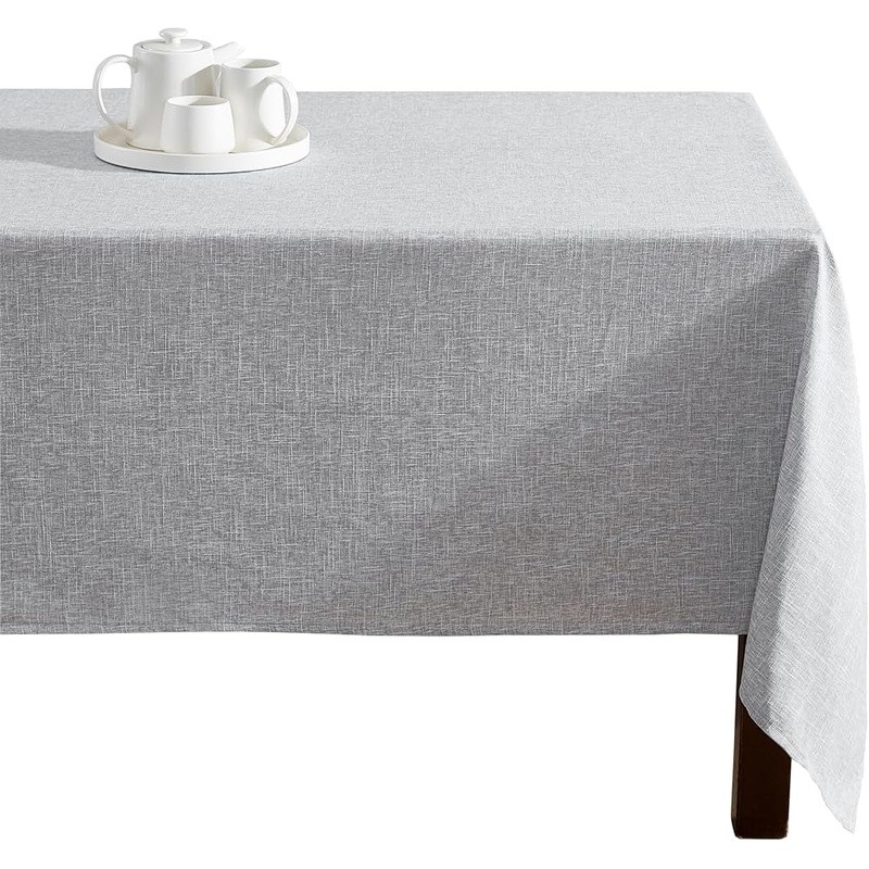 Elegant Polyester Tablecloth Rectangular Formal Casual Dining Events 10-12 Seats