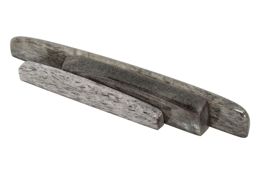 Dyed Bone Saddle Blanks Black/Grey - 3.5" x .43" x .14" - 2 pack