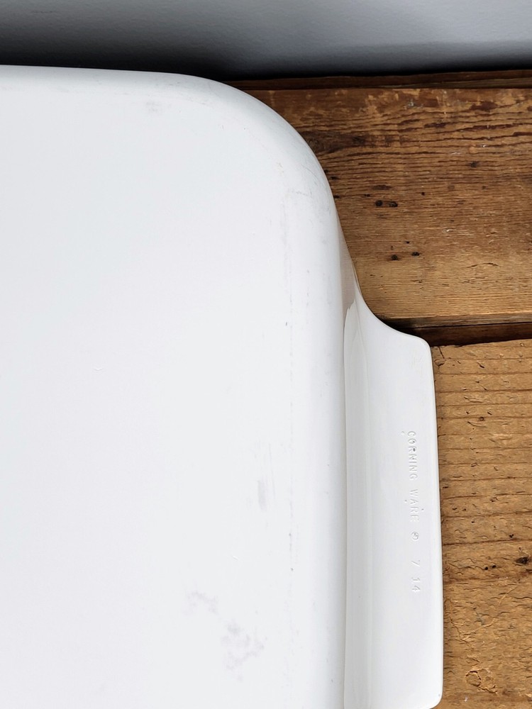 Vintage Corning Ware #A-21-B-N Rectangular Roaster Pan in Peach Floral Pattern