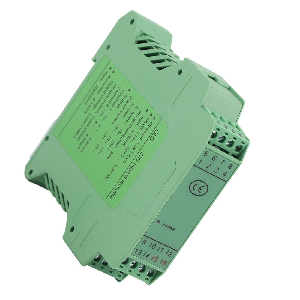 DC 24V DC Current Signal Isolator Transmitter 4-20mA PLC Detect Conditioner