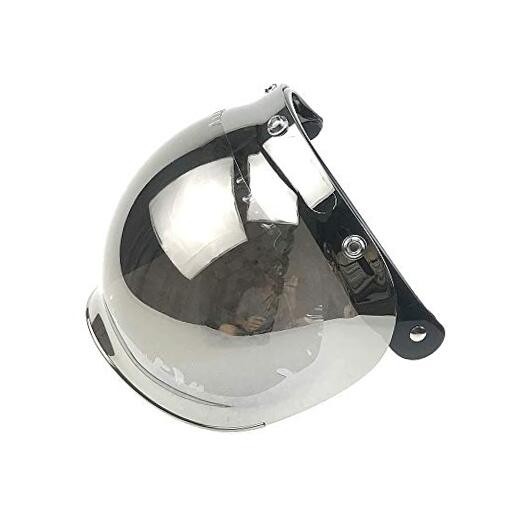 Retro Motorcycle Bubble Visor Wind Shield Lens Universal For Standard Mirrored