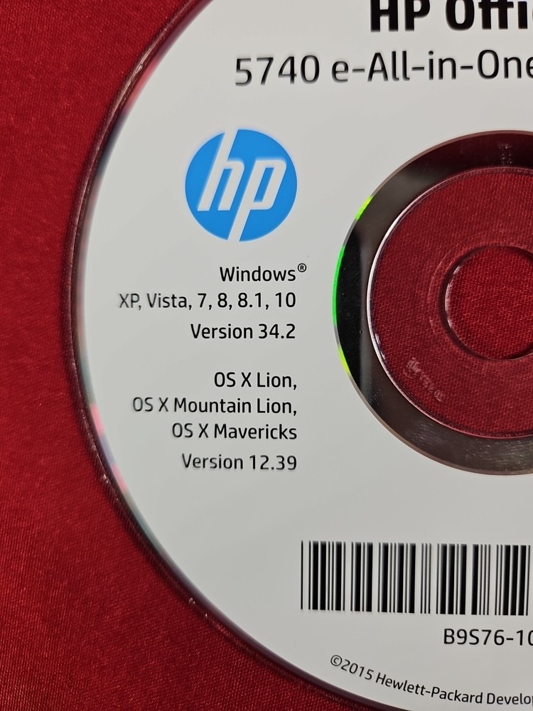 HP Officejet 5740 E-all-in-one Printer Series Software CD