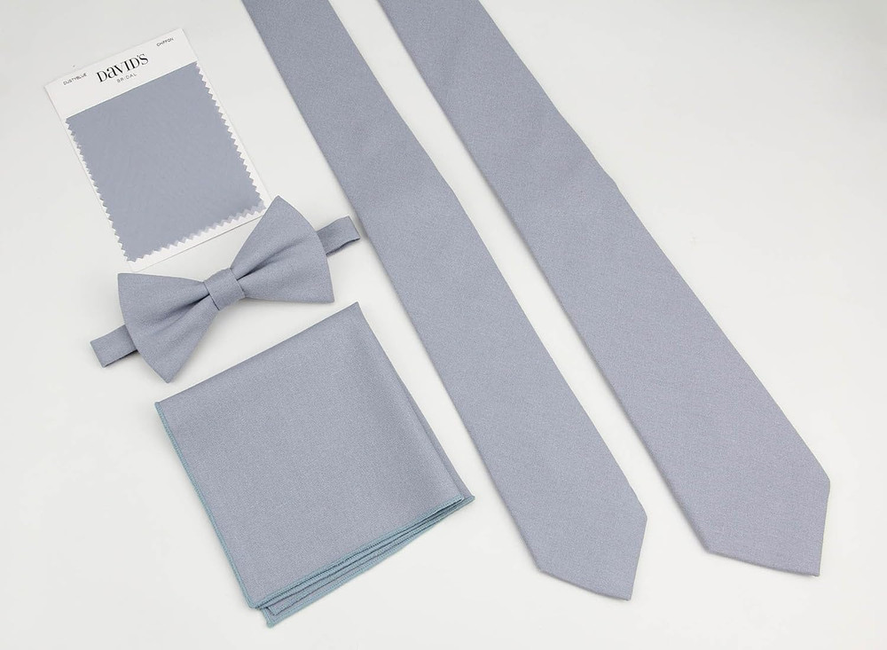 Mens Solid Linen Ties - Slim Pattern Necktie - Standard and Extra Long Tie