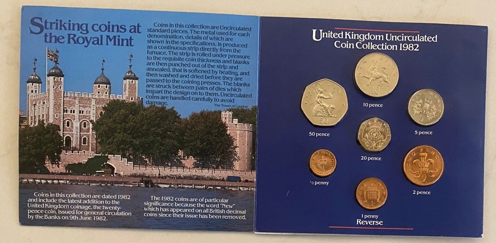 Coin Set Great Britain 1982 Mint Set KMMS103