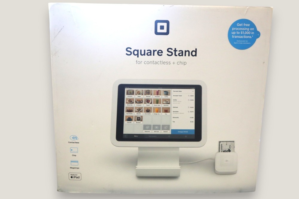 Square Stand for iPad with Contactless and Chip Reader