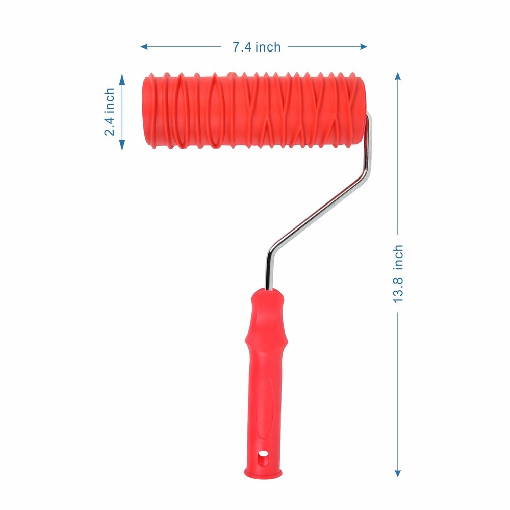 Hanroy 8'' Patterned Paint Roller for Wall Decoration Classic Texture 2018T