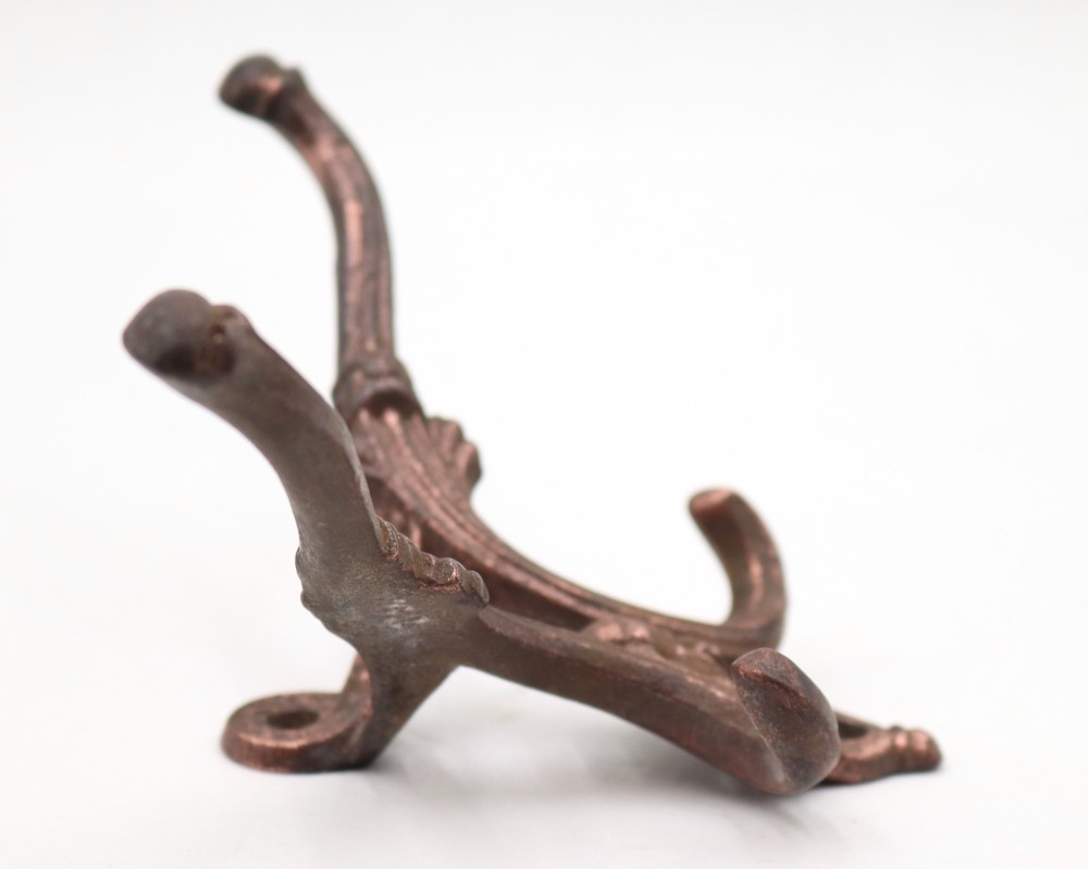 Antique Victorian Copper Plated Cast Iron Wall Hook