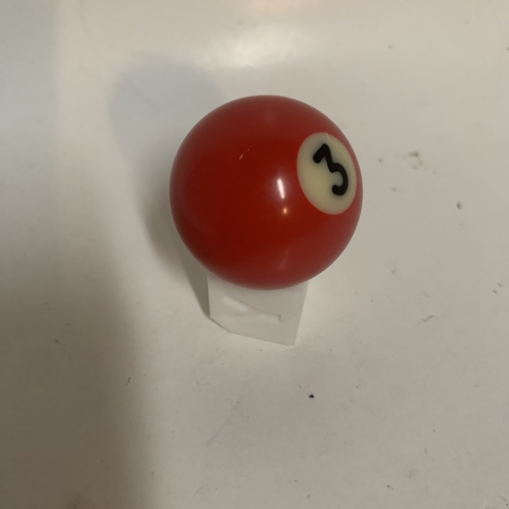 Vintage VTG Replacement 1.5" Mini Billiard Pool Ball #3 Solid Red