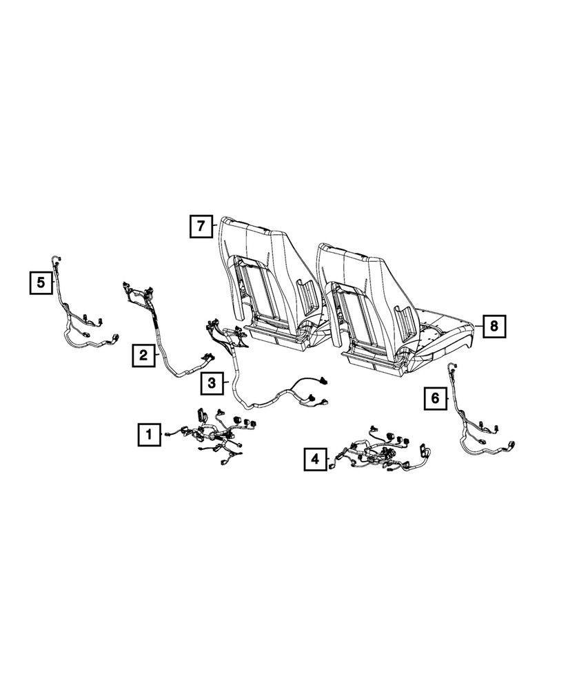 Genuine Mopar Seat Back Panel DVD Wiring 68297560AD
