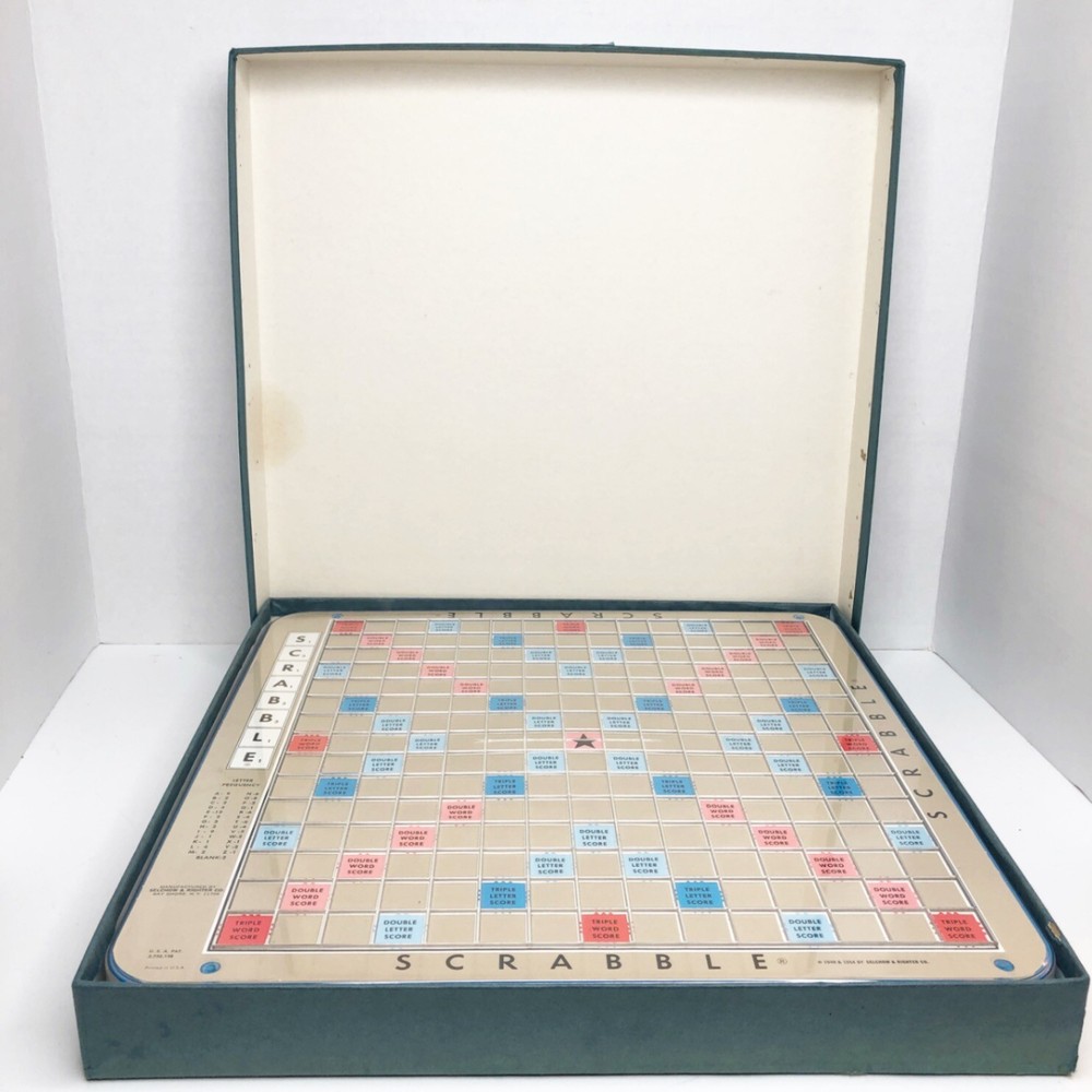 Vintage SCRABBLE Crossword Game Selchow & Righter Co. 1977 Complete EUC