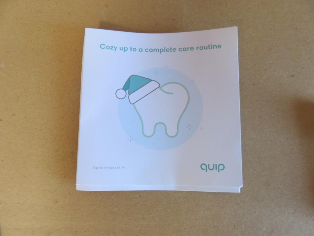 2 Quip Refill Toothbrush Replacement Heads w/ AAA Batteries, Toothpaste