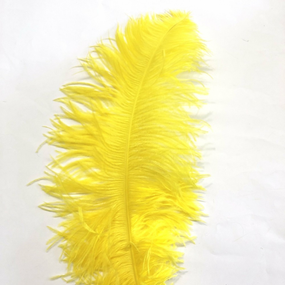 Ostrich Wing Feather Plumes 50-55cm (20-22") - Yellow