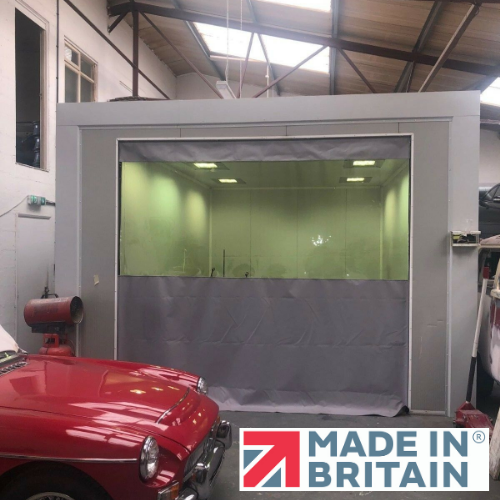 CLASSIC MORRIS MINOR SPRAY BOOTH / DIVIDER CURTAINS 12 FT X 9 FT