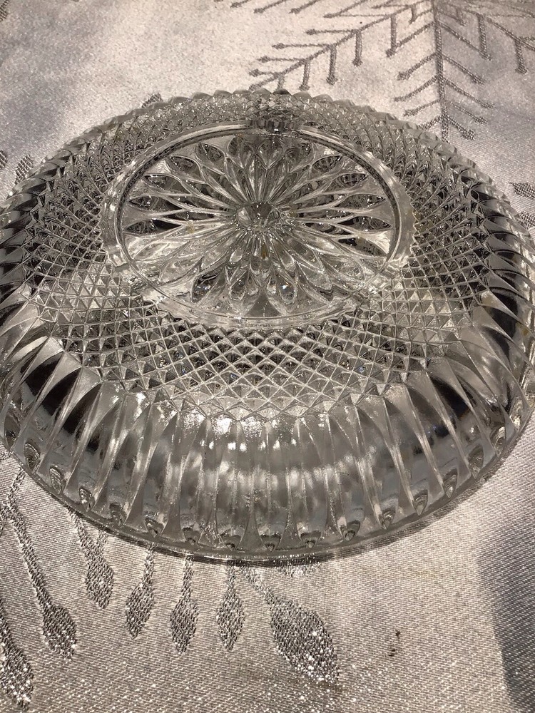 Vintage Cut Glass Nut/candy Dish 6”