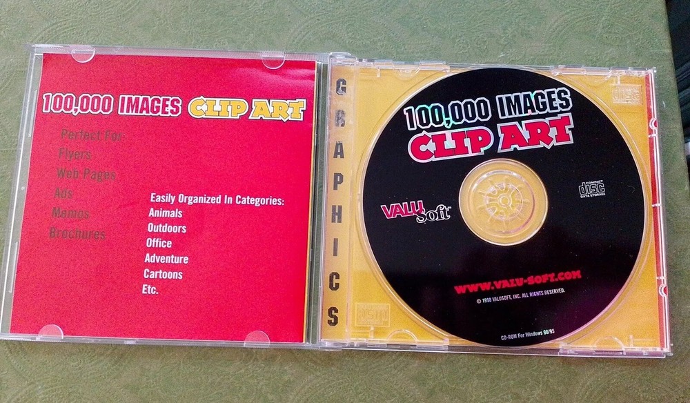ValuSoft Clip Art 100000 Image (CD-ROM, Windows 95, IBM)