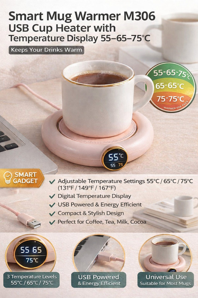 Coffee Mug Warmer Warm Coaster Smart Heating Cup Thermal Insulation Constant Tem