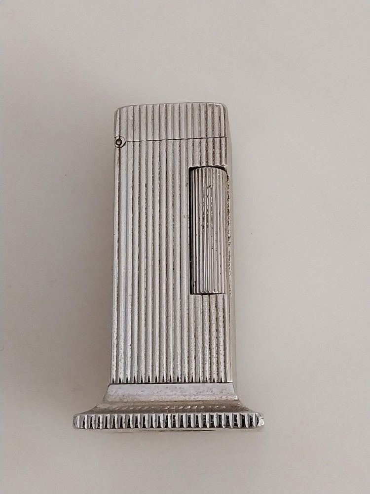 Vintage Mid-Century Dunhill Silver Plate Rollalite Table Lighter