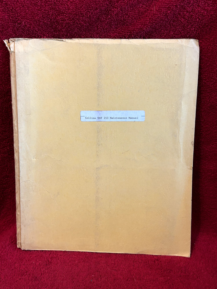 COLLINS VHF 253/253S COMM TRANSCEIVER INSTRUCTION BOOK