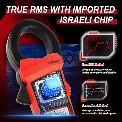 Digital Clamp Meter Multimeter for HVAC Tools 6000 Counts AC/DC Voltage