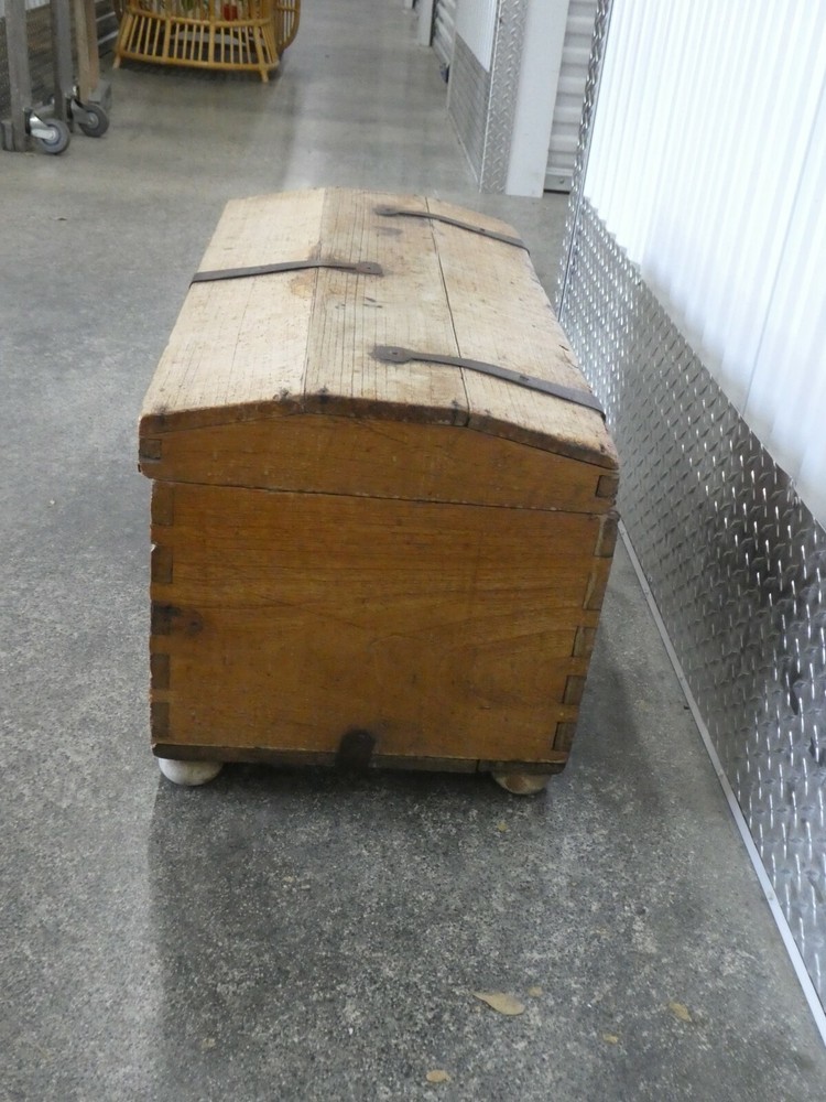 BEAUTIFUL ANTIQUE SPANISH COLONIAL TRUNK WITH IRON HARDWARE