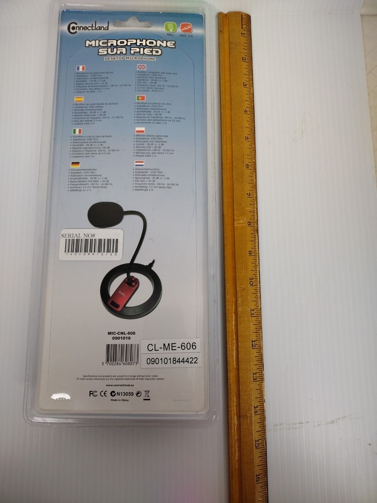 Hi-Fi Desktop Microphone with Base, Adjustable Swan Neck & On/Off Switch