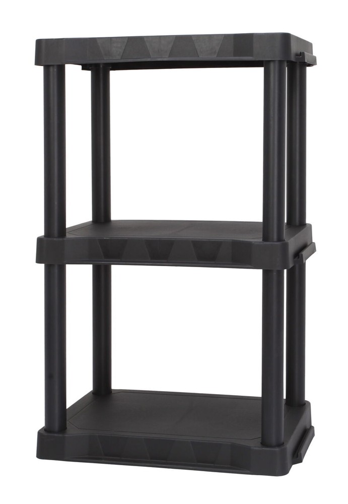Plastic 3-Tier 32" 150lb Total Capacity Workshop Tools Racks Shelf Shelving New