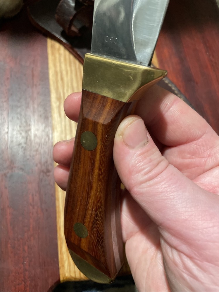 Custom Handmade MARCOU Knife Numbered Orig Sheath Drop Point