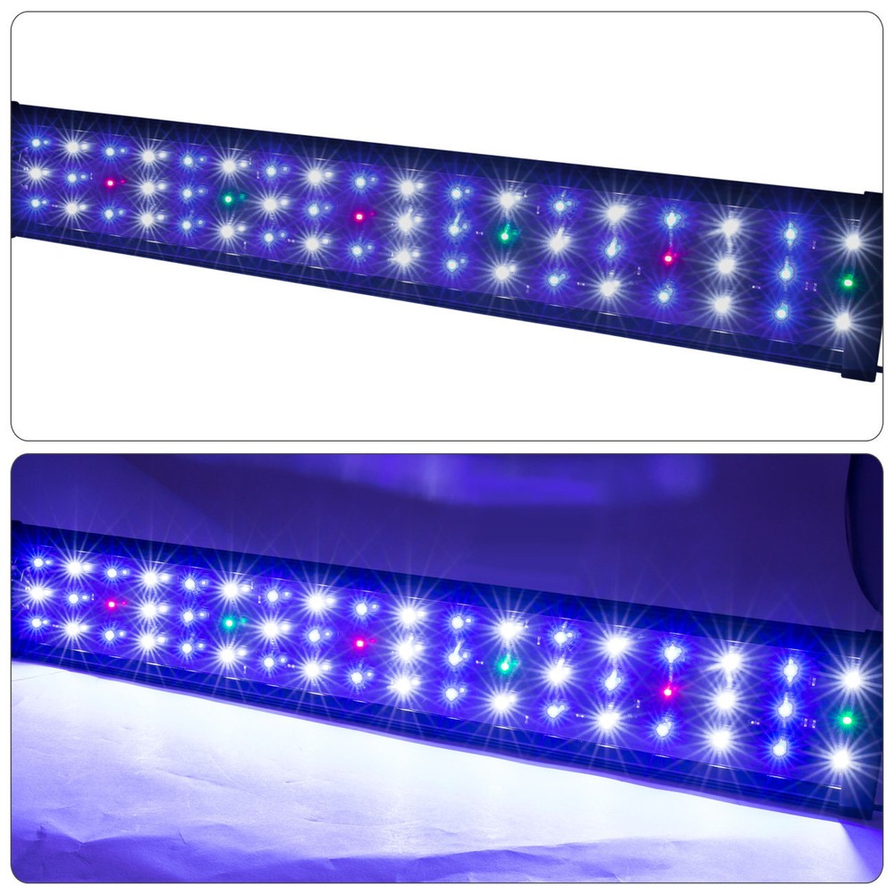 LED SMD 30"-42" Multi Color Aquarium Fish Tank Light Extendable Bracket 2-Modes