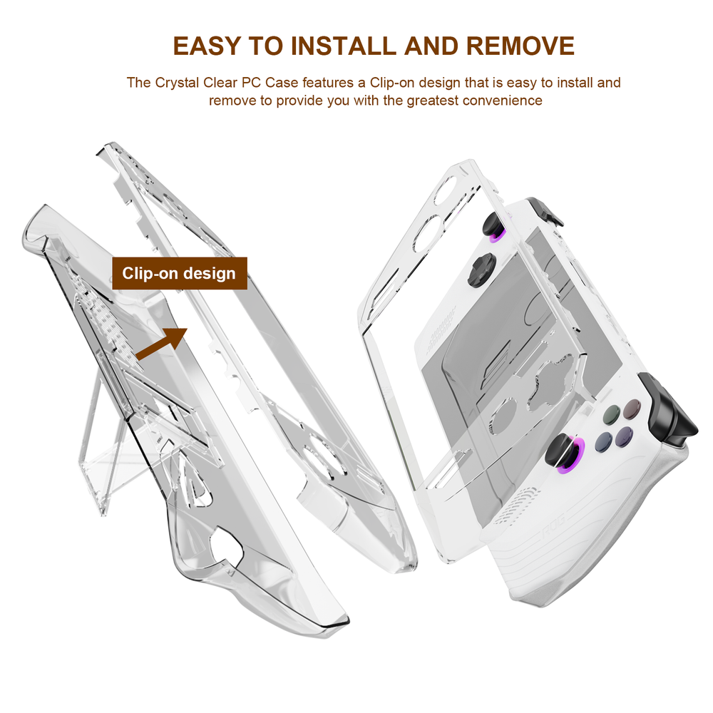 Crystal Clear Case Protective Case Game Console Accessories Parts for ROG Ally