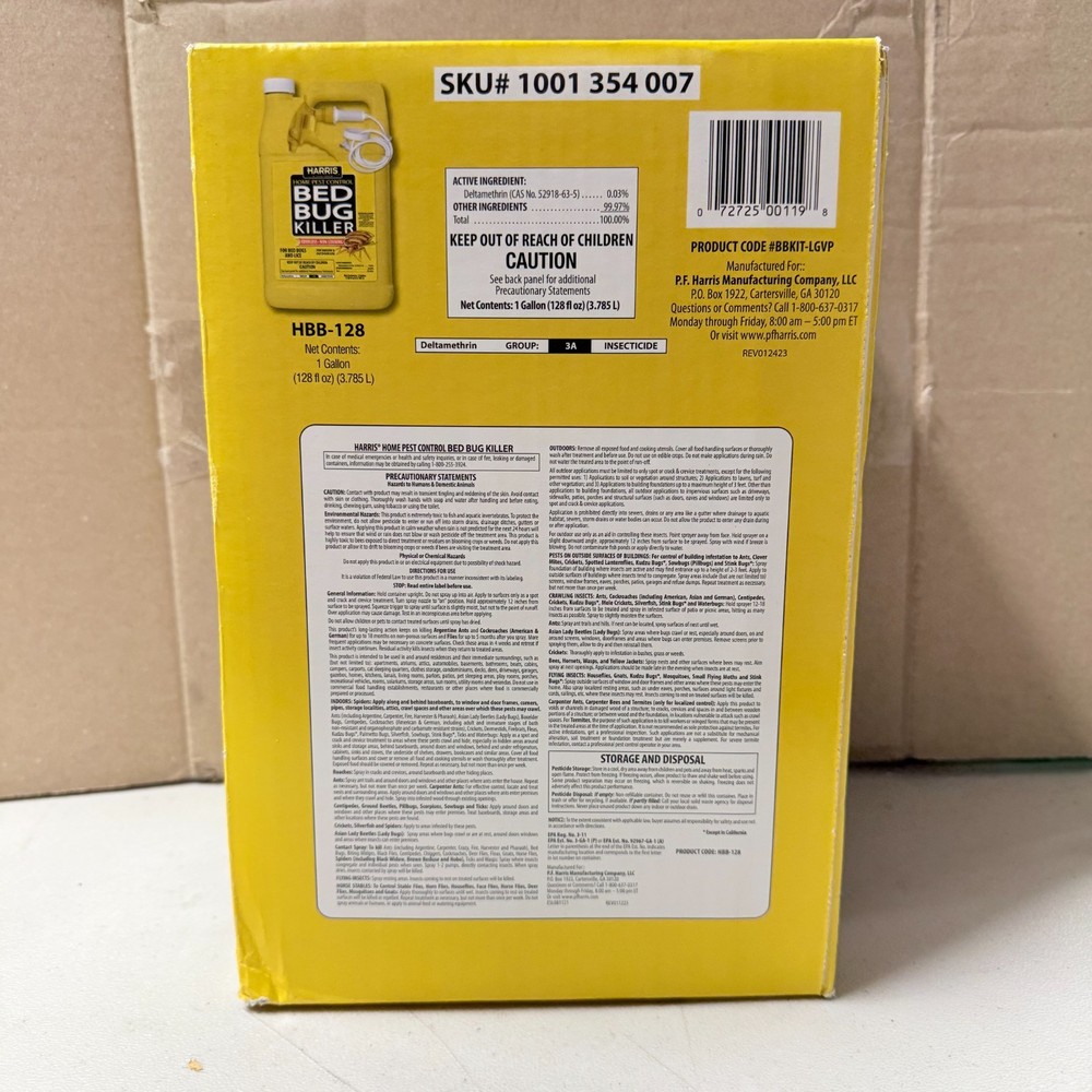 HARRIS BED BUG KILLER KIT COMPLETE NEW kills Bugs And Eggs