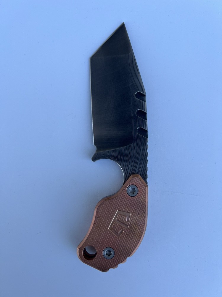 Blackside Customs SLCC 3.75 Inch Strider Design Fixed Blade Knife Beskar Edition
