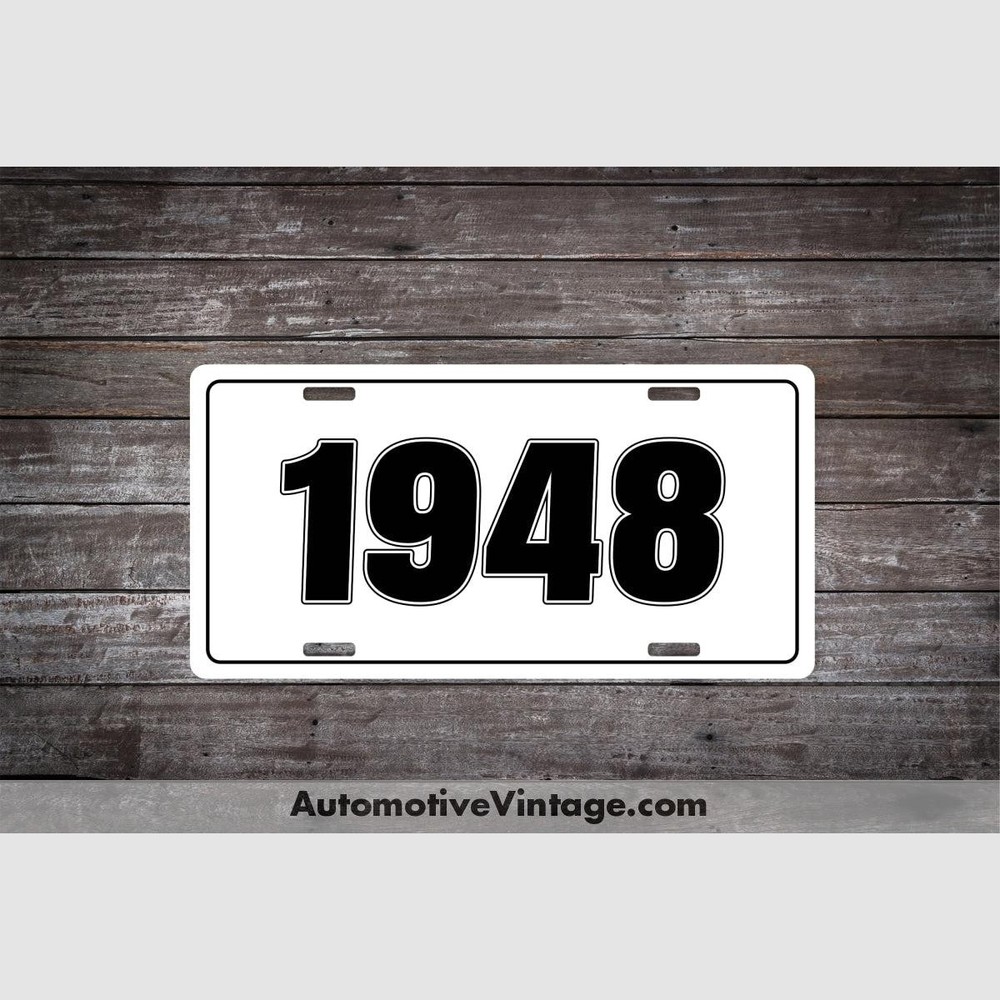 1948 Car Year License Plate