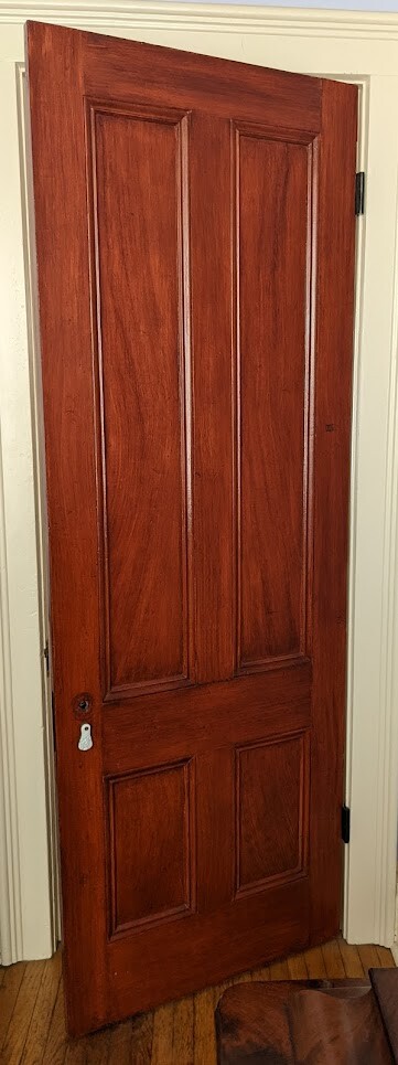 Antique Four-Panel Wood Door