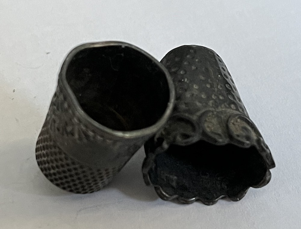 Two Antique Sterling Silver Thimbles (x2)