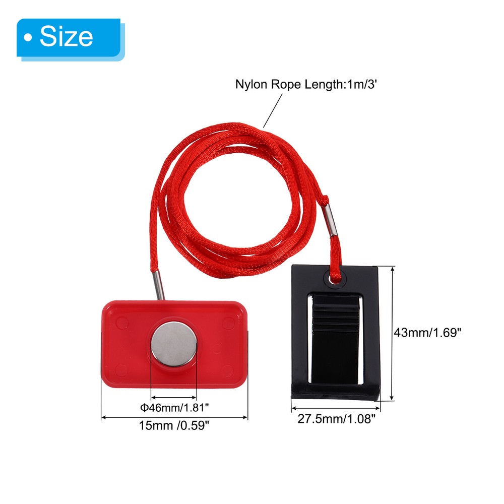 1.81''Universal Treadmill Magnet Safety Key,Square Treadmills Key Replacement