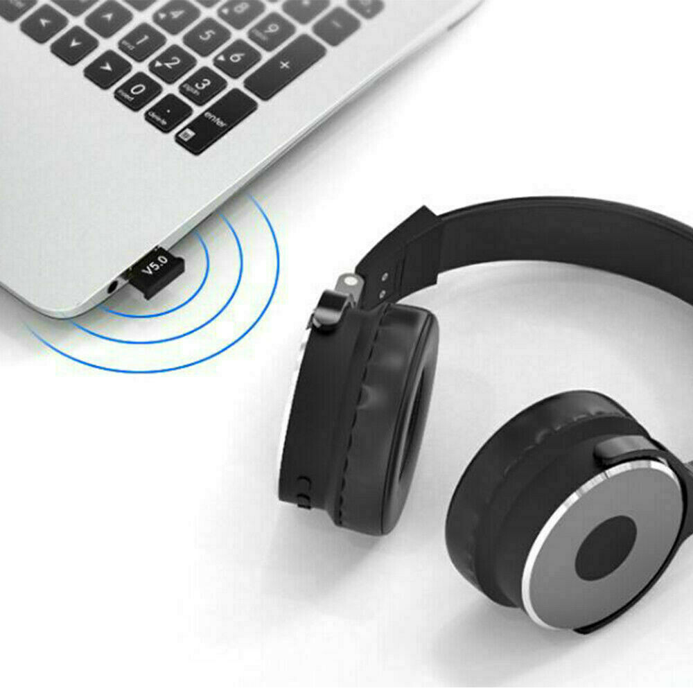 USB Bluetooth 5.0 Adapter Dongle for PC Audio Speaker Headset Keyboard Mouse